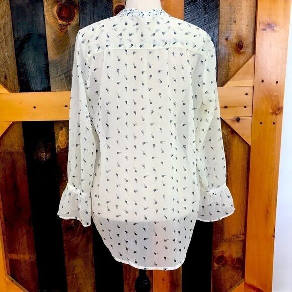 Lucky Brand Multicolor mixed print button blouse - Picture 7 of 7